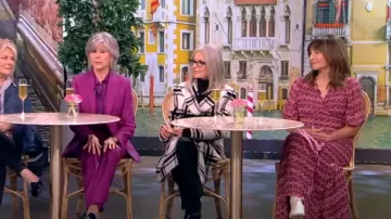 Sezane Calypso Dress worn by Mary Steenburgen as seen in The View on May 12, 2023