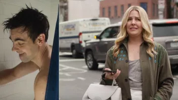 Valentino embelleció la chaqueta de flecos usada por Brooke Dubek (Heléne Yorke) como se ve en The Other Two (S03E02)