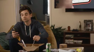 Marine Layer Double Knit Pullover Hoodie worn by Cary Dubek (Drew Tarver) as seen in The Other Two (S03E02)