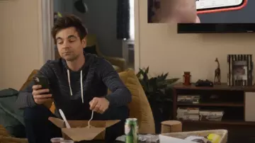 Marine Layer Double Knit Pullover Hoodie worn by Cary Dubek (Drew Tarver) as seen in The Other Two (S03E02)