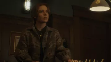Maje Galicome Plaid Belted Coat worn by Nancy Drew (Kennedy McMann) as seen in Nancy Drew (S03E08)