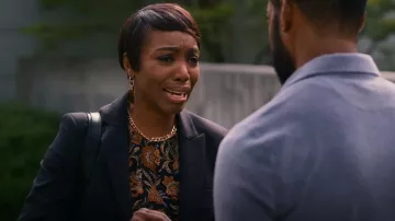 Derek Lam Indian Floral Puff Sleeve Dress worn by Helen Decatur (Heather Headley) as seen in Sweet Magnolias (S02E08)