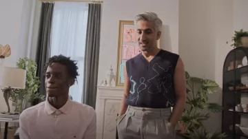 COS Regular-Fit Jacquard Knit Vest usado por Tan France como se ve en Queer Eye (S07E03)