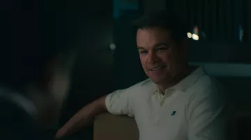 Nike white polo shirt worn by Sonny Vaccaro (Matt Damon) as seen in Air movie