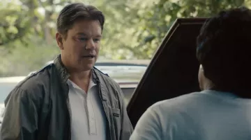 Members Only Grey Bomber Jacket worn by Sonny Vaccaro (Matt Damon) as seen in Air