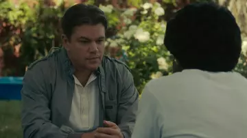 Members Only Grey Bomber Jacket worn by Sonny Vaccaro (Matt Damon) as seen in Air