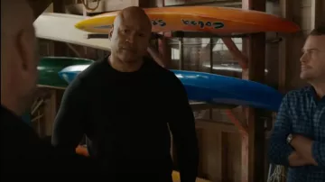 Billy Reid Mini Waffle Crew porté par Sam Hanna (LL Cool J) vu dans NCIS: Los Angeles (S14E20)