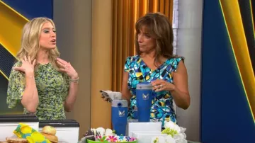 Adrianna Papell Abstract Print Dress worn by Michelle Miller as seen in CBS Mornings on May 14, 2023