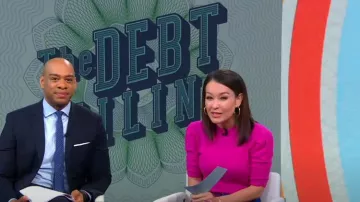 Frame Ruched Sleeve Cashmere-Wool Sweater worn by Eva Pilgrim as seen in Good Morning America on May 15, 2023