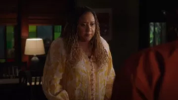 Blusa Zimmermann Tropical Print Ramie usada por Karen Wilson (Tracie Thoms) como se ve en 9-1-1 (S06E18)