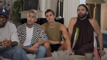 Vestido Roksanda Silk Anaisa usado por Jonathan Van Ness como se ve en Queer Eye (S07E03)