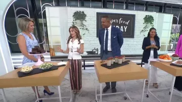 Chaqueta de manga con cinturón de Ann Taylor usada por Joy Bauer como se ve en Today el 13 de mayo de 2023