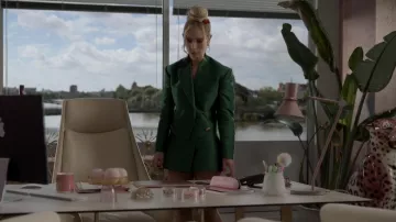 Tre by Natalie Ratabesi The Janet Cotton And Silk blend Mini Skirt worn by Keeley Jones (Juno Temple) as seen in Ted Lasso