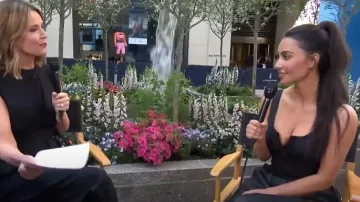 Skims Sport Swim Scoop Neck One Piece worn by Kim Kardashian as seen in Today on May 16, 2023