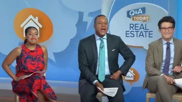 Robe Midi Floral Ardoise & Saule portée par Sheinelle Jones comme on le voit dans Aujourd’hui le 16 mai 2023