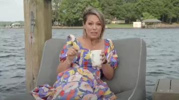 Vince camuto Printed Puff-Sleeve Smocked-Back Midi Dress worn by Dylan Dreyer as seen in Today on May 16, 2023