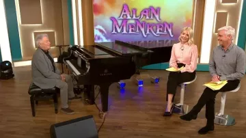 Sandro Noam Wool Blend Trousers worn by Holly Willoughby as seen in This Morning on May 15, 2023