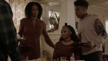 Whistles Danny Zip Front Jumpsuit worn by Grace James (Karimah Westbrook) as seen in All American (S05E20)