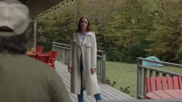 Theory Belted Oaklane Trench Coat worn by Maggie Sullivan (Morgan Kohan) as seen in Sullivan's Crossing (S01E10)