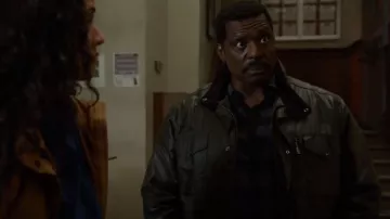 Barbour Sap­per Wax Jack­et worn by Wallace Boden (Eamonn Walker) as seen in Chicago Fire (S11E21)