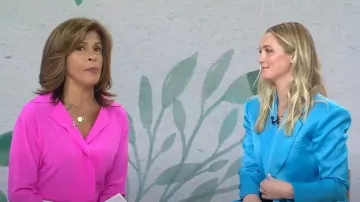 Alice + Olivia Shan Strong Shoulder Blazer worn by  Jasmine Snow as seen in Today on May 18, 2023