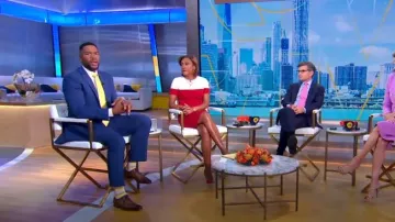 Robe fourreau noire Halo Layne portée par Robin Roberts vue dans Good Morning America le 17 mai 2023