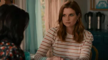 Veronica Beard Mason Striped Baseball Tee worn by Maddie Townsend (JoAnna Garcia) as seen in Sweet Magnolias (S02E04)