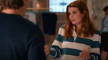 Veronica Beard Jean Presto Rugby Tee worn by Maddie Townsend (JoAnna Garcia) as seen in Sweet Magnolias (S02E06)