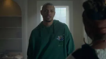 Scotch & Soda Embroidered Artwork Organic Cotton Hoodie worn by Isaac Hall (Sarunas J. Jackson) as seen in Good Trouble (S05E10)