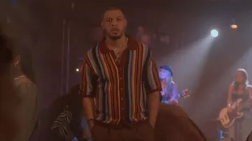 Topman Knit Stripe Texture Button Through Shirt en Multi usado por Isaac Hall (Sarunas J. Jackson) como se ve en Good Trouble (S05E10)
