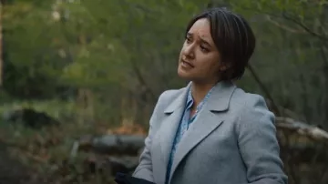 Theory Sileena S Jacket worn by Special Agent Hana Gibson (Keisha Castle-Hughes) as seen in FBI: Most Wanted (S04E21)