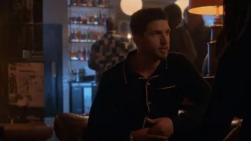 Todd Snyder Merino Tipped Full Placket Polo Shirt worn by Joaquin Peréz (Bryan Craig) as seen in Good Trouble (S05E10)
