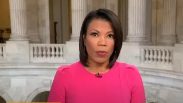 Calvin Klein Tulip Sleeve Sheath worn by Nikole Killion as seen in CBS Mornings on May 19, 2023