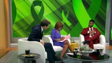 Escada Gathered Long Sleeve Dress worn by Gayle King as seen in CBS Mornings on May 19, 2023