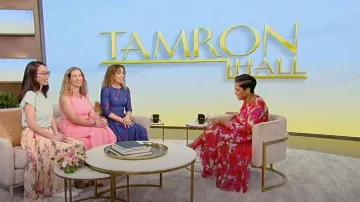 Oscar De La Renta Dahlia Silk Chiffon Midi Dress worn by Tamron Hall as seen in Tamron Hall on May 10, 2023