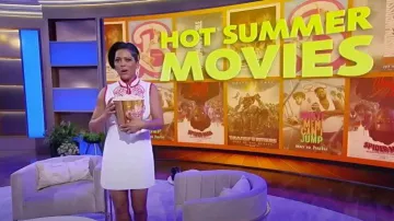 Andrew Gn Paisley-Embroidered Mini Dress worn by Tamron Hall as seen in Tamron Hall on May 16, 2023