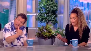 Corridor Shibori Sunrise worn by Michael J. Fox as seen in The View on May 18, 2023