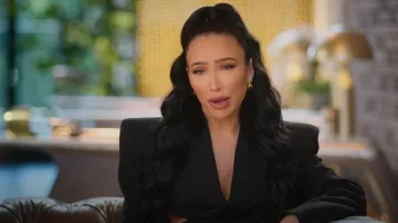 Mugler Cut-Out Belted Blazer Black worn by Bre Tiesi as seen in Selling Sunset (S06E03)