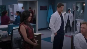 All Saints Isa Claudia Sleeveless Midi Dress worn by Mika Yasudaa (Midori Francis) as seen in Grey's Anatomy (S19E19)