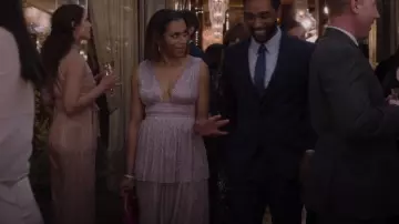 Sabina Musayev Alpha Pleated Knit Layered Maxi Dress worn by Dr. Maggie  Pierce (Kelly McCreary) as seen in Grey's Anatomy (S19E20)