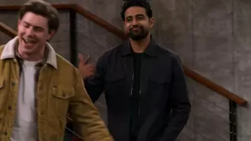 Reiss Gemini Zip Through Overshirt worn by Sid (Suraj Sharma) as seen in How I Met Your Father (S02E12)