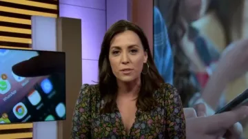 Boden Jersey Midi Tea Dress worn by Hallie Jackson as seen in Today on  May 23, 2023