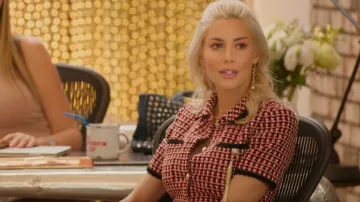 Maje Short Sleeve Tweed Mini Dress worn by Heather Rae Young as seen in Selling Sunset (S04E01)