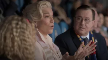 Shaun Leane Cherry Blossom Yellow Gold-Plated Vermeil Silver And Diamond Drop Earrings worn by Rebecca Welton (Hannah Waddingham) as seen in Ted Lasso (S03E11)