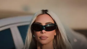 Balenciaga Extreme 65MM Cat Eye Sunglasses worn by Kim Kardashian as seen in The Kardashians (S03E01)