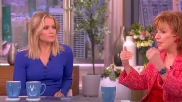 A.L.C. Lance Ribbed Polo Collar Vestido usado por Sara Haines como se ve en The View el 23 de mayo de 2023