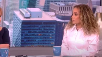 AWAKE Mode Corset-Style Shirt Dress worn by Sunny Hostin as seen in The View on May 24, 2023