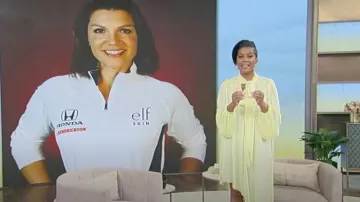 Loewe Asymmetric Midi Dress worn by Tamron Hall as seen in Tamron Hall on May 26, 2023