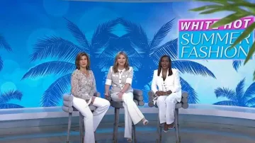 Veronica Beard Judy Flare Hem Pants worn by Hoda Kotb as seen in Today with Hoda & Jenna on May 26, 2023