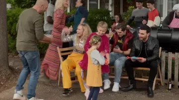 Dolce & Gabbana Cropped Se­quin Em­bell­ished Top worn by Keeley Jones (Juno Temple) as seen in Ted Lasso (S03E12)